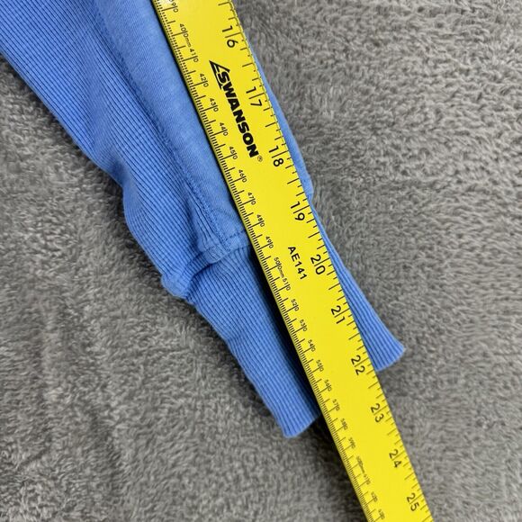 aerie Womens XXS Sweater Blue Crew Neck Pullover Sweatshirt Round Raw Hem Casual - Picture 10 of 11